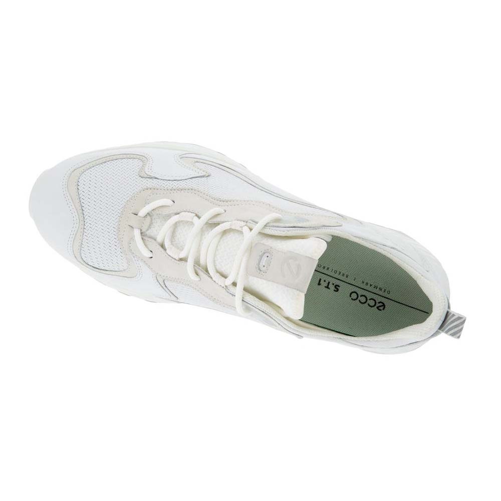 Men's Ecco St.1 Laced Sneakers White | Canada 649FDN